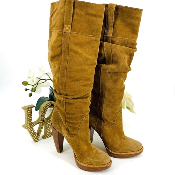 Michael Kors Suede Rider Heeled Boots - Picture 2 of 8